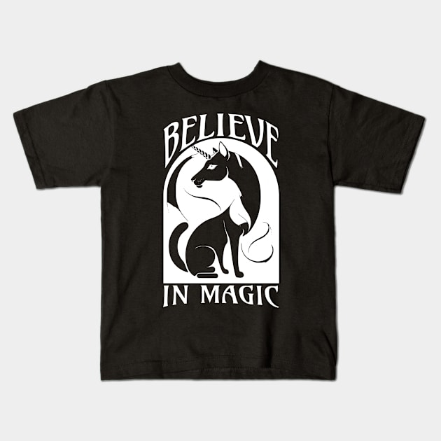 Believe In Magic Kids T-Shirt by Liesl Weppen